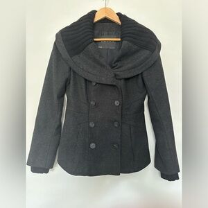 Zara Basic Wool Blend Coat, Size XS